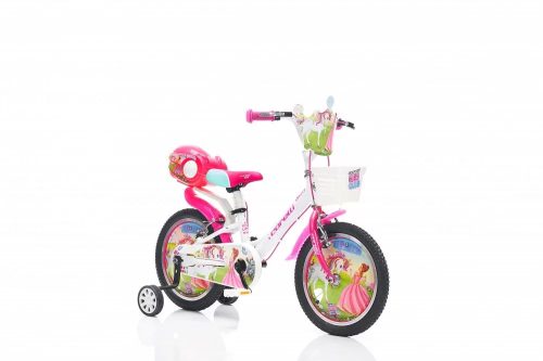 Corelli Lovely Unikornisos 16 gyerek könnyűvázas kerékpár Fehér-Rózsaszín