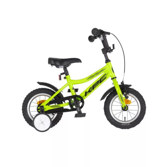 KPC FluoBike Raptor dínos VILÁGÍTÓS 12 neonzöld fluoreszkáló gyermek kerékpár