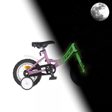   KPC FluoBike Rabbit nyuszis VILÁGÍTÓS 12 lila fluoreszkáló gyermek kerékpár