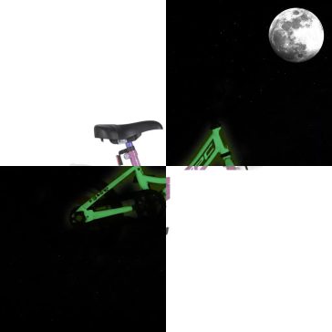   KPC FluoBike Rabbit nyuszis VILÁGÍTÓS 12 lila fluoreszkáló gyermek kerékpár