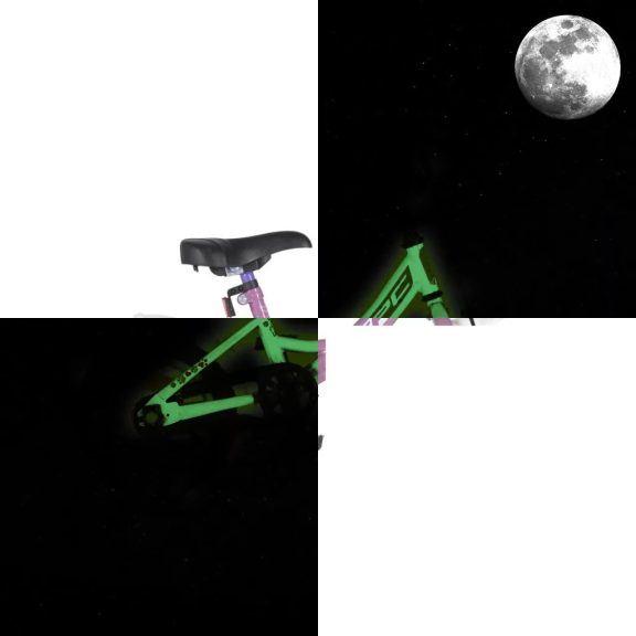 KPC FluoBike Rabbit nyuszis VILÁGÍTÓS 12 lila fluoreszkáló gyermek kerékpár