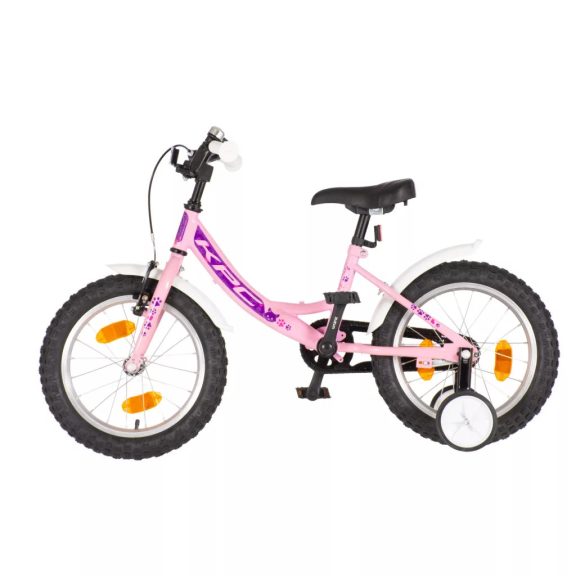 KPC FluoBike Kitty cicás VILÁGÍTÓS 16 rózsaszín fluoreszkáló gyermek kerékpár