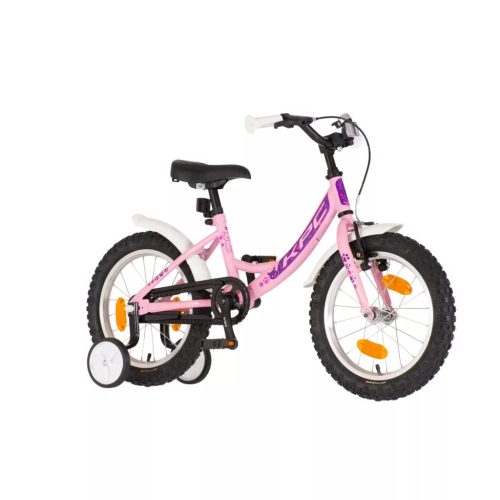 KPC FluoBike Kitty cicás VILÁGÍTÓS 16 rózsaszín fluoreszkáló gyermek kerékpár