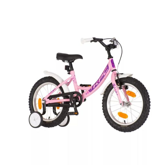KPC FluoBike Kitty cicás VILÁGÍTÓS 16 rózsaszín fluoreszkáló gyermek kerékpár