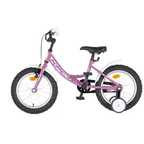 KPC FluoBike Rabbit nyuszis VILÁGÍTÓS 16 lila fluoreszkáló gyermek kerékpár