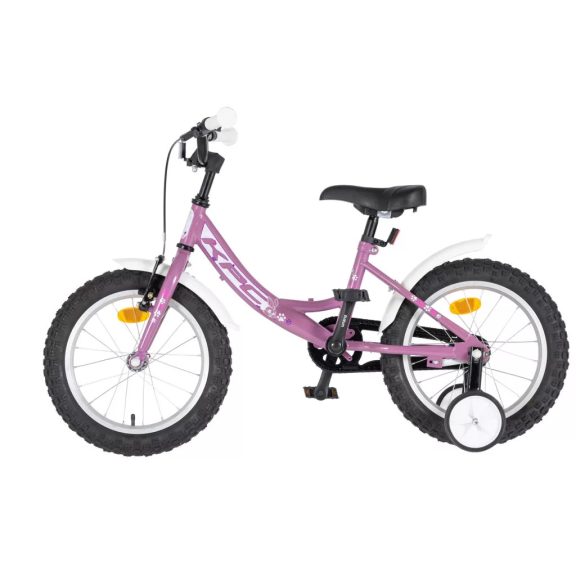KPC FluoBike Rabbit nyuszis VILÁGÍTÓS 16 lila fluoreszkáló gyermek kerékpár