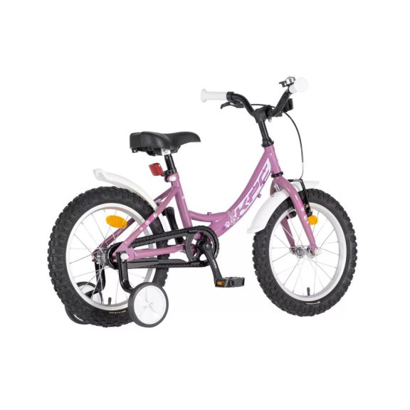 KPC FluoBike Rabbit nyuszis VILÁGÍTÓS 16 lila fluoreszkáló gyermek kerékpár