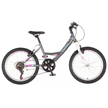   Venssini Simplicity 20" gyerek kerékpár Grafit-Rózsaszín