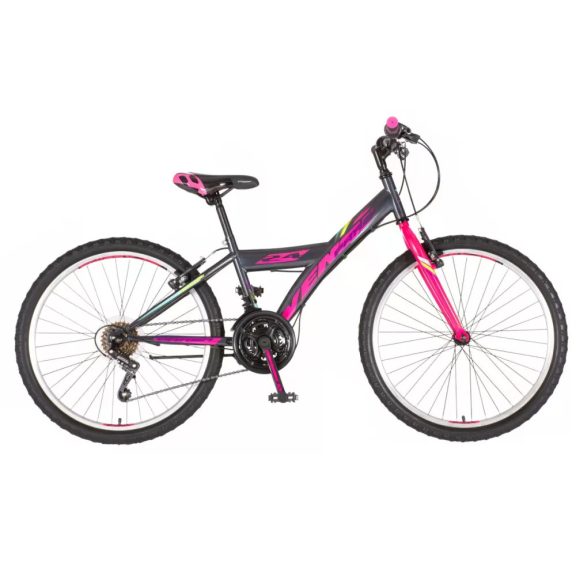Venssini Parma 24 gyerek kerékpár Grafit-Pink