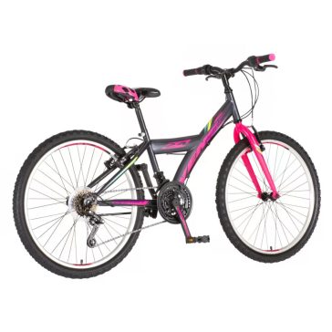 Venssini Parma 24 gyerek kerékpár Grafit-Pink