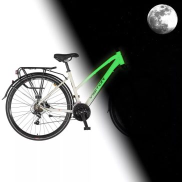   Visitor Fluobike Lady Női VILÁGÍTÓS trekking kerékpár fluoreszkáló fehér