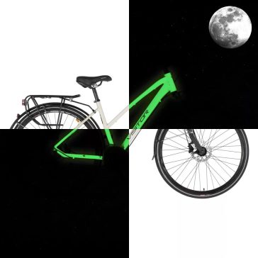   Visitor Fluobike Lady Női VILÁGÍTÓS trekking kerékpár fluoreszkáló fehér