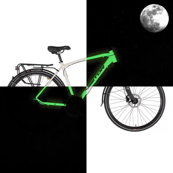 Visitor Fluobike Man VILÁGÍTÓS trekking kerékpár fluoreszkáló fehér