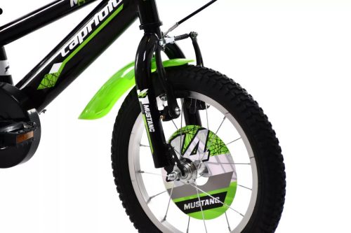 Capriolo Mustang 14" gyerek kerékpár Fekete-Zöld