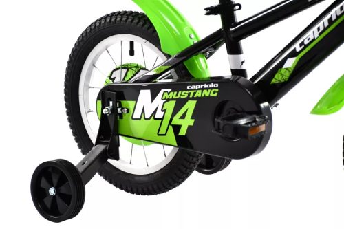 Capriolo Mustang 14" gyerek kerékpár Fekete-Zöld