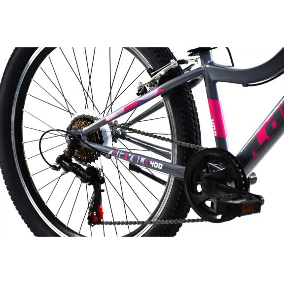 Capriolo Diavolo 400 24" MTB kerékpár Grafit-Rózsaszín 