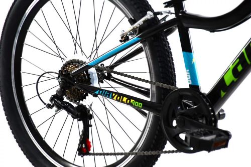 Capriolo Diavolo 400 24" gyerek kerékpár Fekete-Zöld 