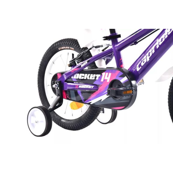 Capriolo Rocket 14" hátra tekerhető gyerek kerékpár Lila