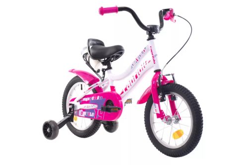 Capriolo Diavolo 14" gyerek kerékpár Fehér-Rózsaszín 