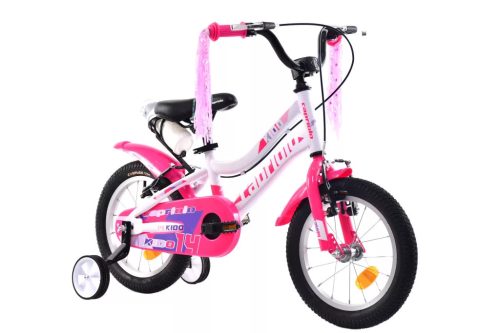 Capriolo Kido 14" gyerek kerékpár Fehér-Rózsaszín 