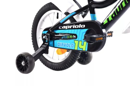 Capriolo Kido 14" gyerek kerékpár Fekete-Zöld