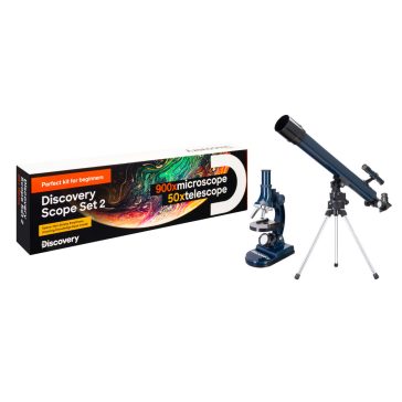 Levenhuk Discovery Scope 2 készlet és könyv