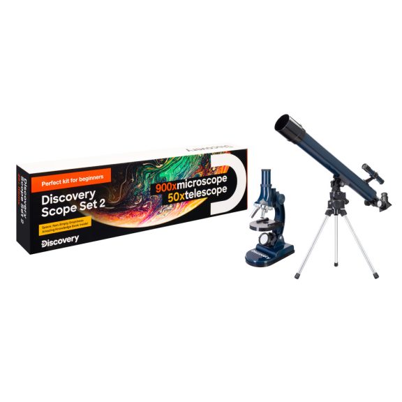 Levenhuk Discovery Scope 2 készlet és könyv