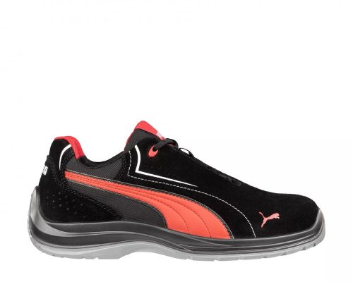 Puma Touring Black Suede Low S3 Esd Src Munkavédelmi Cipő