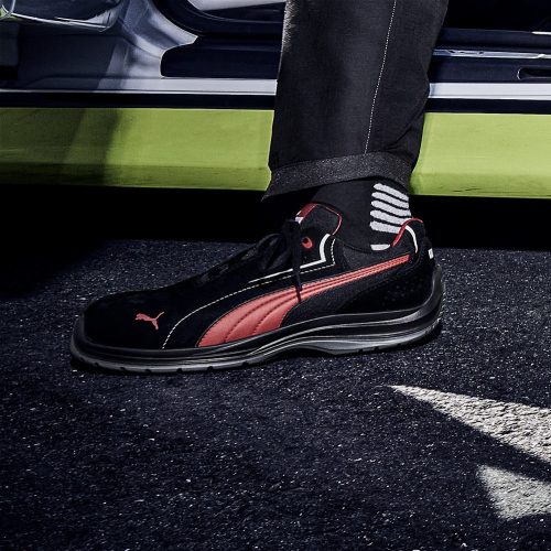 Puma Touring Black Suede Low S3 Esd Src Munkavédelmi Cipő